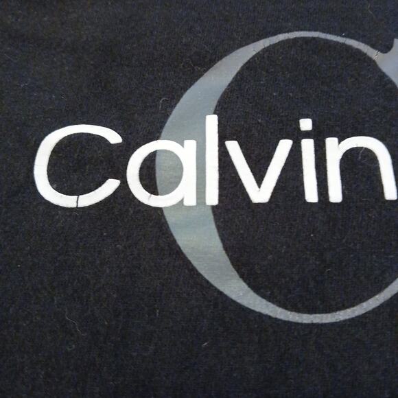 CK Calvin Klein Jeans Black Short Sleeve T-Shirt Size Medium Logo Tee READ - Picture 3 of 9